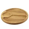 Піднос дерев'яний з дуба круглий 30см "Мод3"